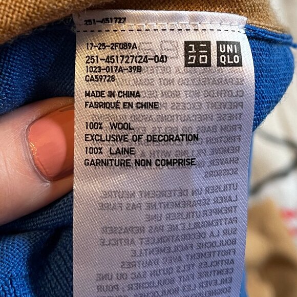 JW Anderson for Uniqlo wool turtleneck colourblock sweater size XL - Picture 8 of 8